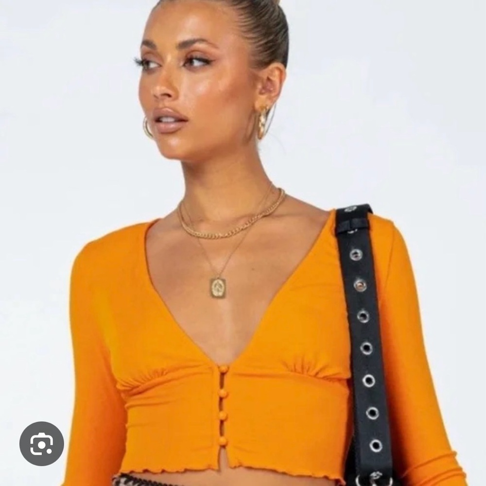 Princess Polly Bright Orange Crop Top